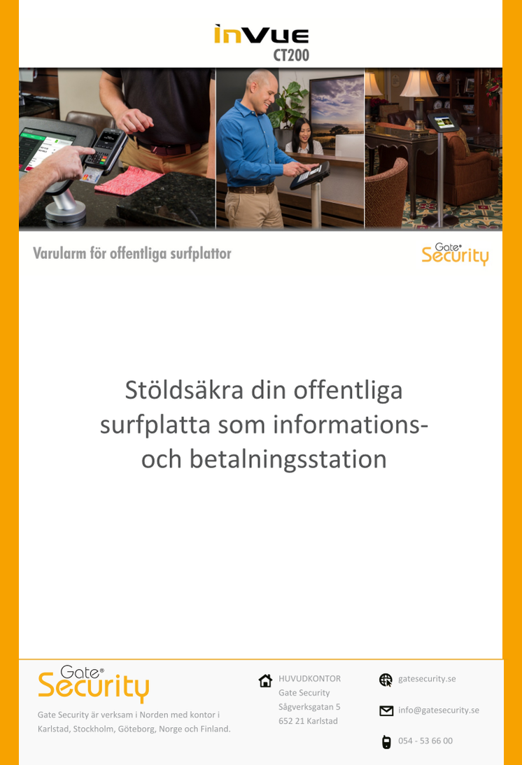 Stöldsäkra din offentliga surfplatta som informations- och betalningsstation