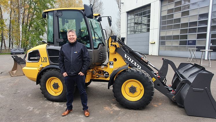 Fredrik Askling och Volvo L20 Electric