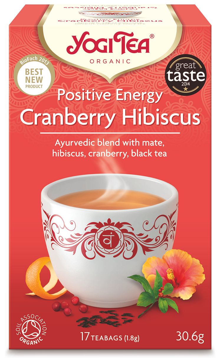 Yogi Tea Positiv Energy Cranberry Hibiscus poser økologisk