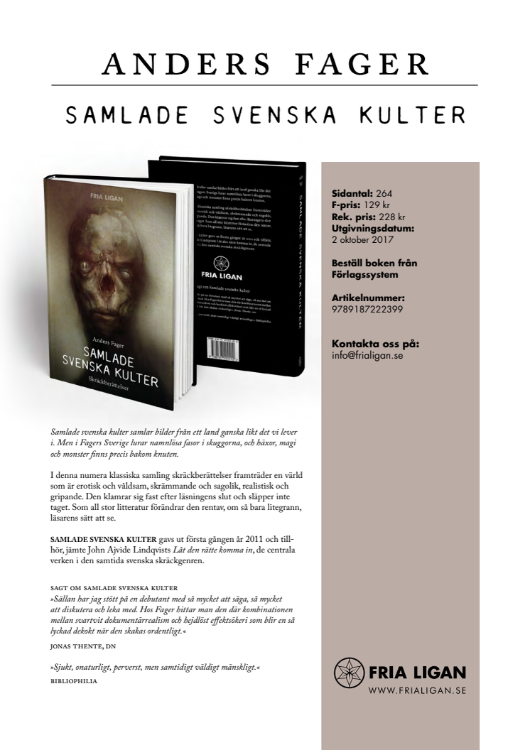 Information om Samlade svenska kulter