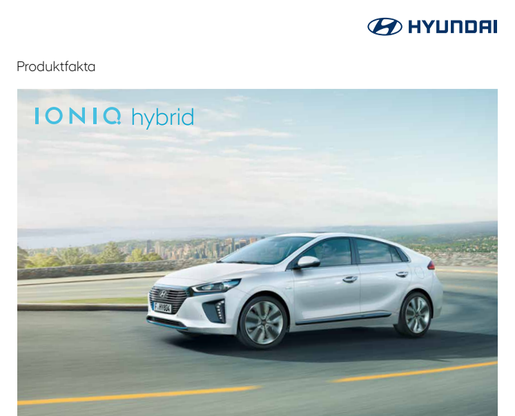 Hyundai IONIQ Hybrid - Produktfakta