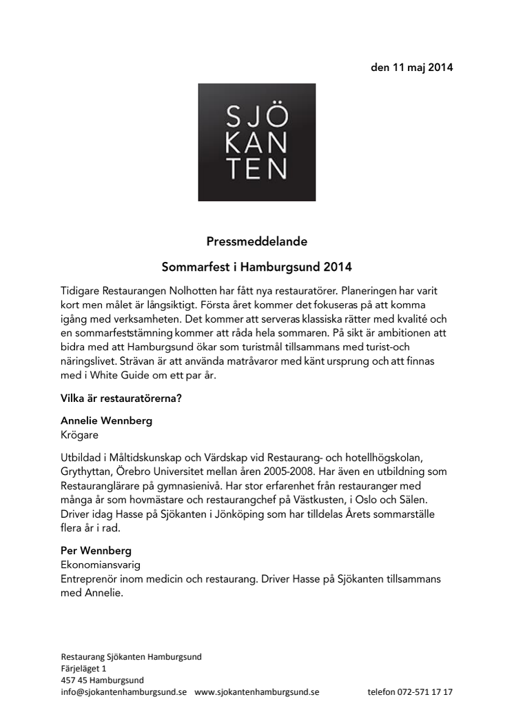 Sommarfest i Hamburgsund 2014