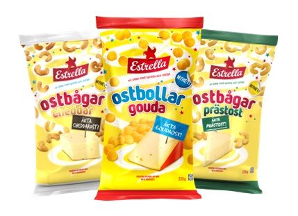 Estrellas Ostbågar och Ostbollar