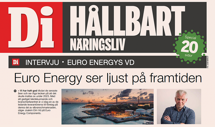 Euro Energys Vd intrevjuas i Dagens Industri 2