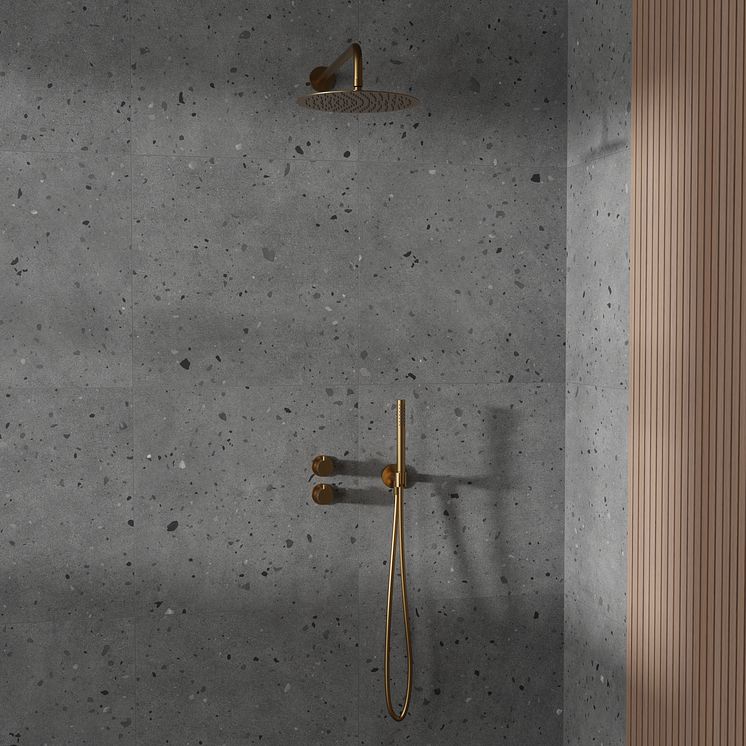 Primy Termostatblandare för inbyggnad Steel Harmonized 2x Sand 21026