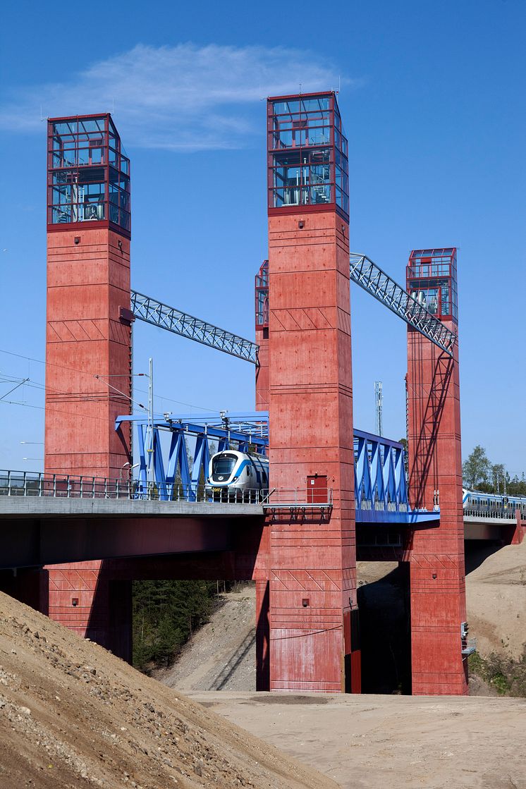 Nya järnvägsbron Södertälje