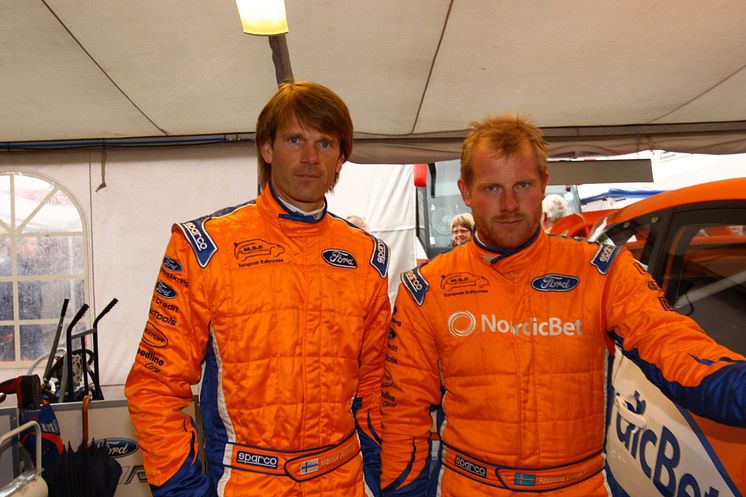 Marcus Grönholm och Andreas Eriksson rattar de två Rallycross Fiestorna i Pike´s Peak