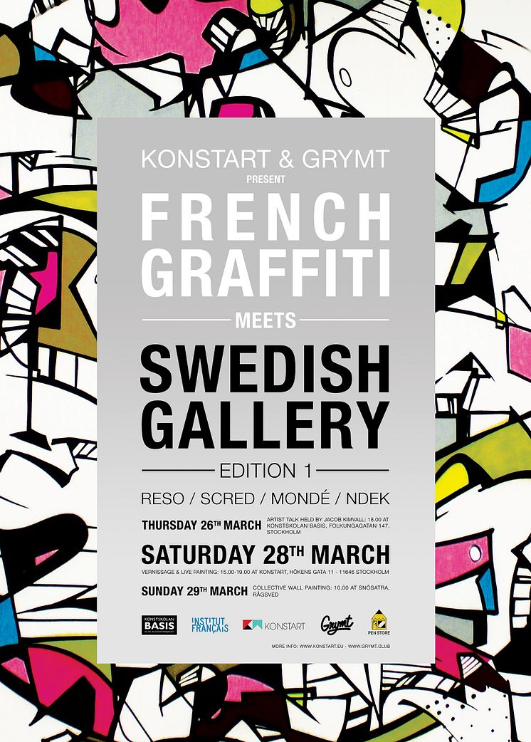 Affisch till evenemanget frensh Graffiti - Swedish Gallery