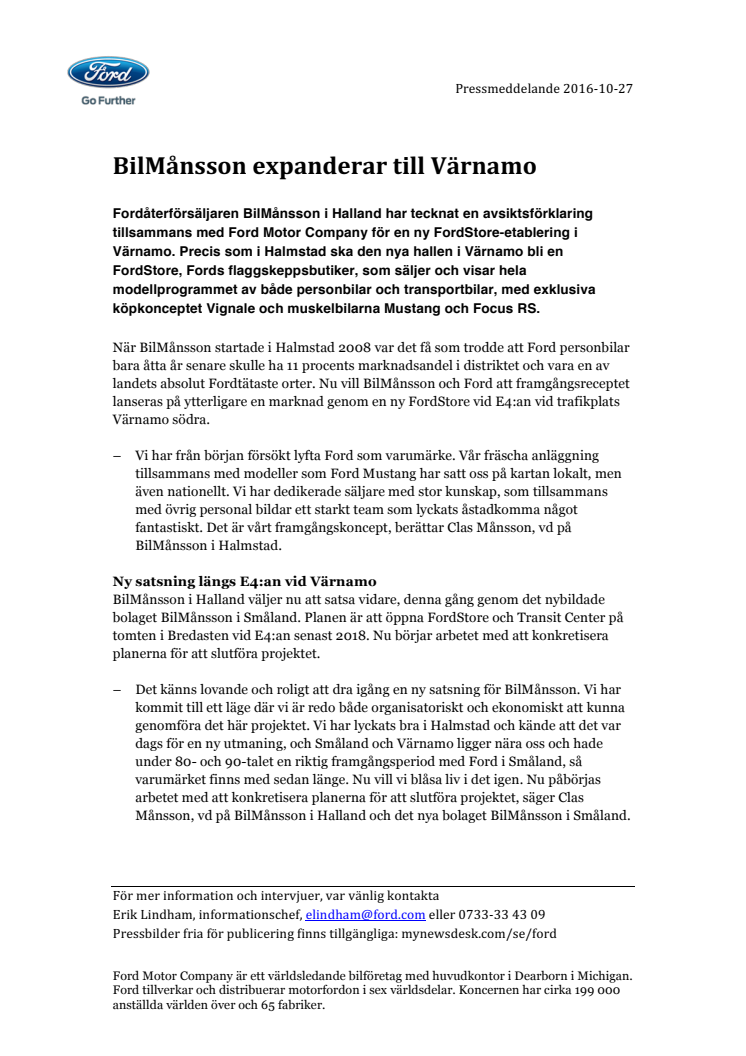 BilMånsson expanderar till Värnamo