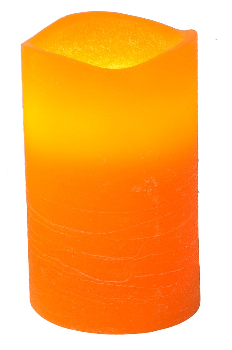 Blockljus med batteri och timer-frilagd,orange