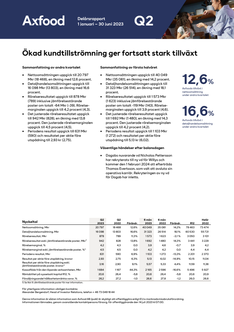 Axfood Delårsrapport Q2 2023.pdf