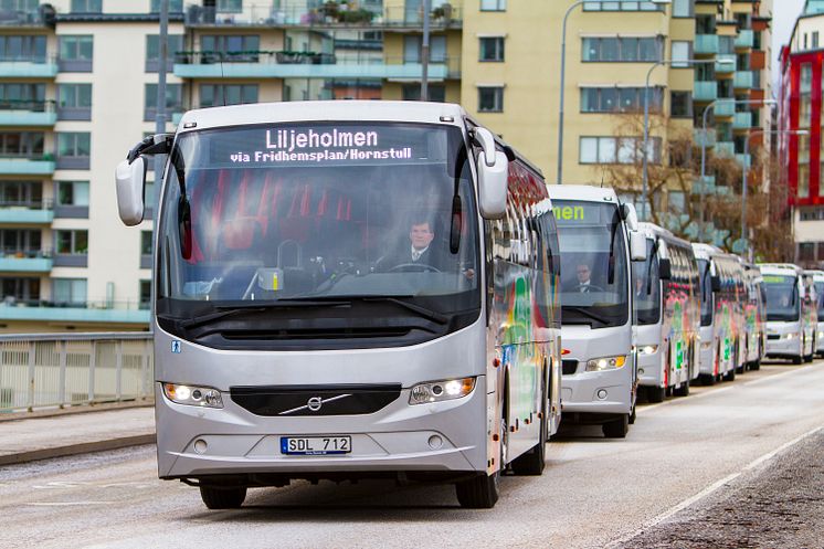 Flygbussar i karavan