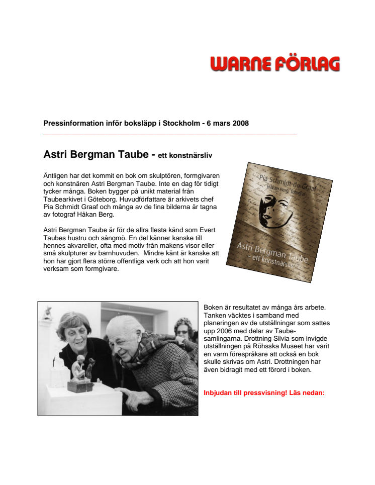 Astri Bergman Taube - ett konstnärsliv