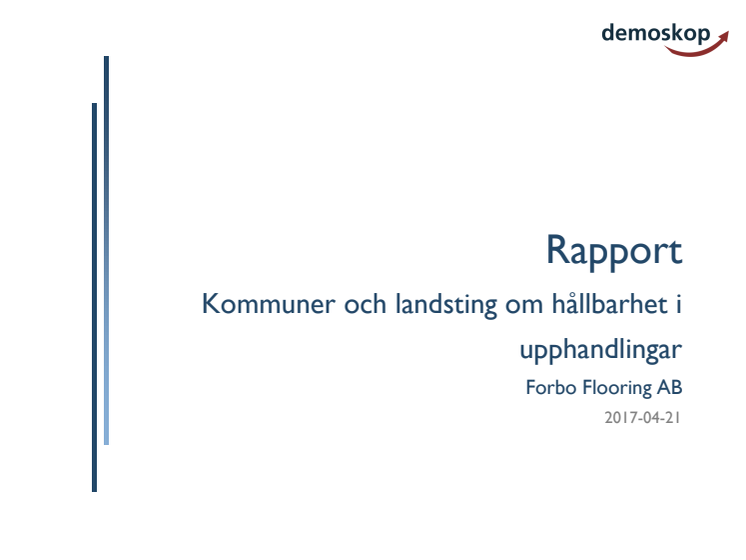 Rapport: Kommuner och landsting om hållbarhet i upphandlingar