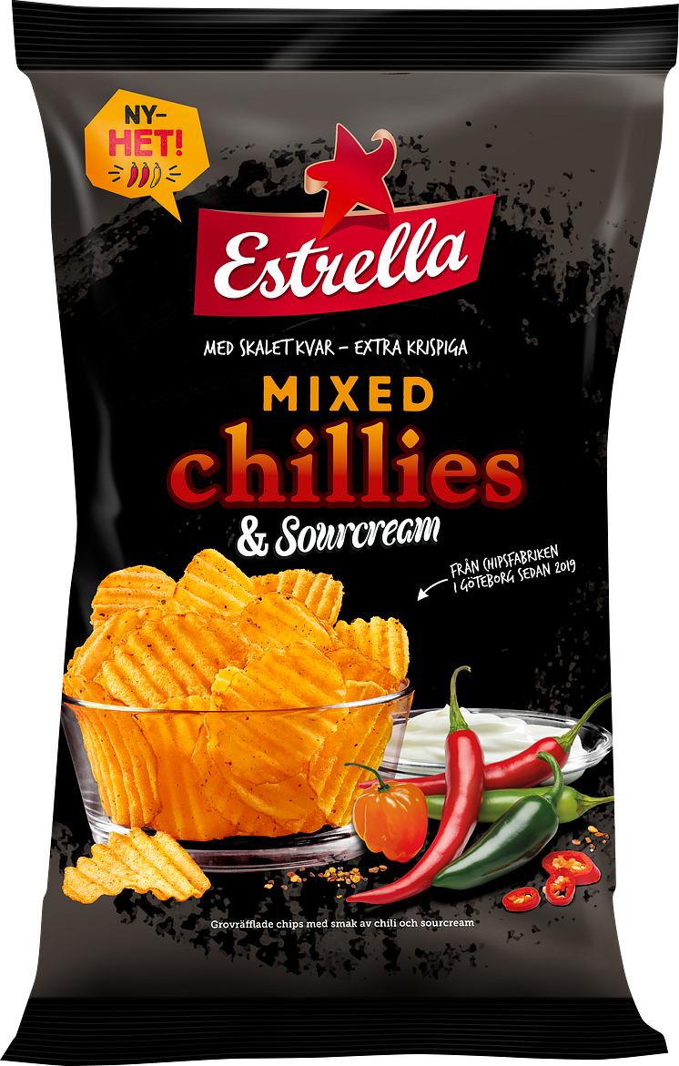 Estrella Mixed Chillies & Sourcream 2019 Packshot