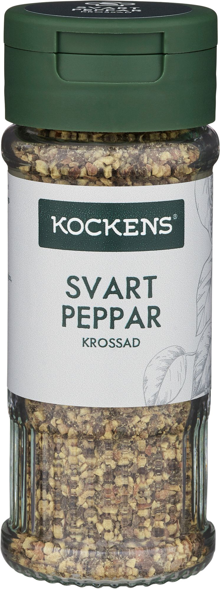 Svartpeppar krossad