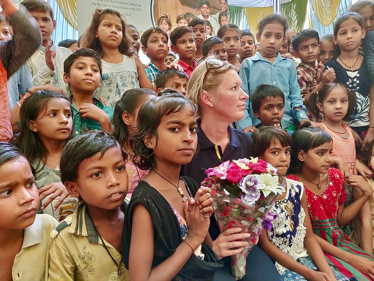 Sara Alsén besöker Dehli i arbetet med programmet Clean Air for Children