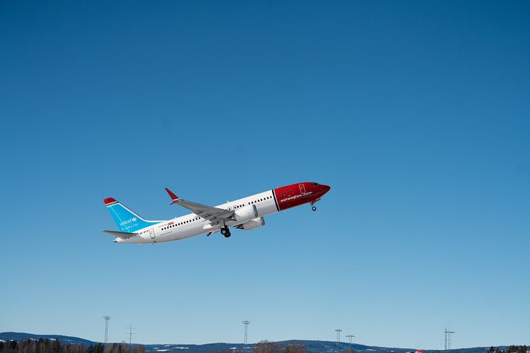 Norwegians nyaste 737-MAX plan på väg mot Addis Abeba 