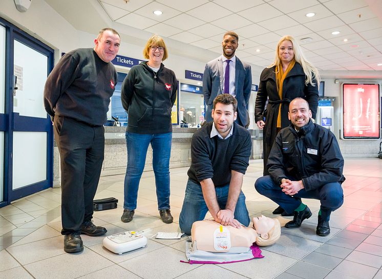 Demonstrations were given on how to use a defibrillator at Welwyn Garden City