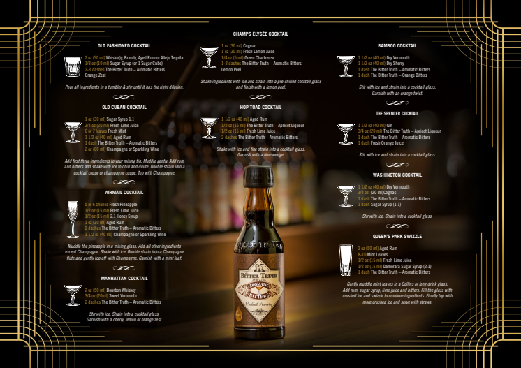The Bitter Truth Aromatic Bitters Cocktail Recipes