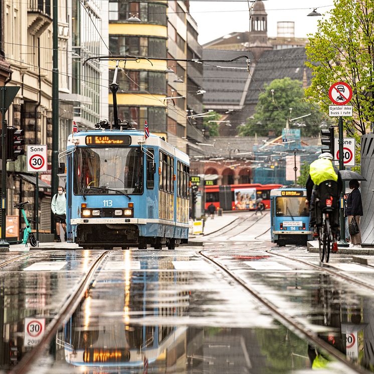 Trikken er tilbake i Storgata