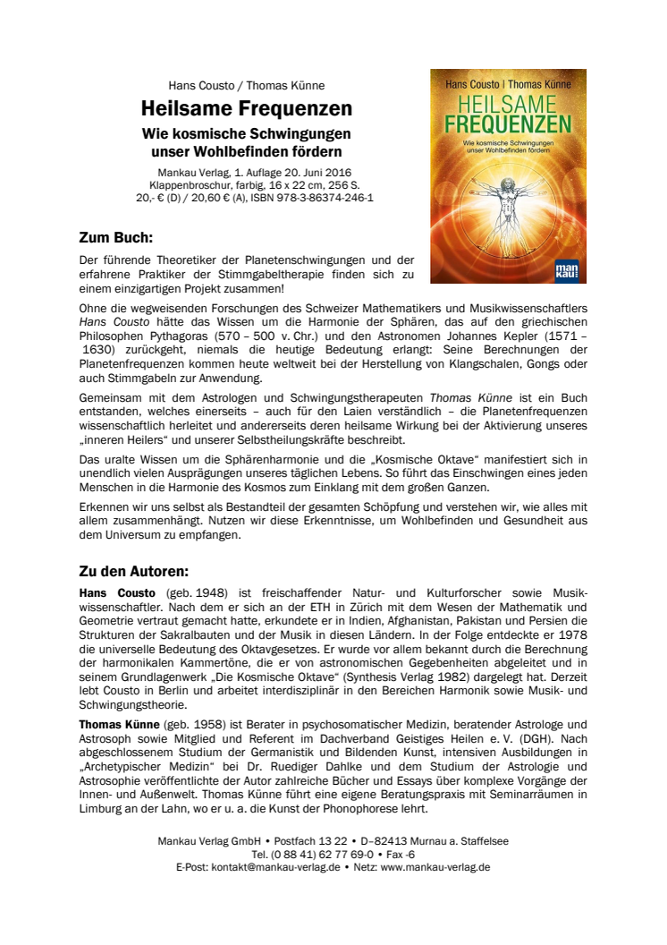 Waschzettel Heilsame Frequenzen