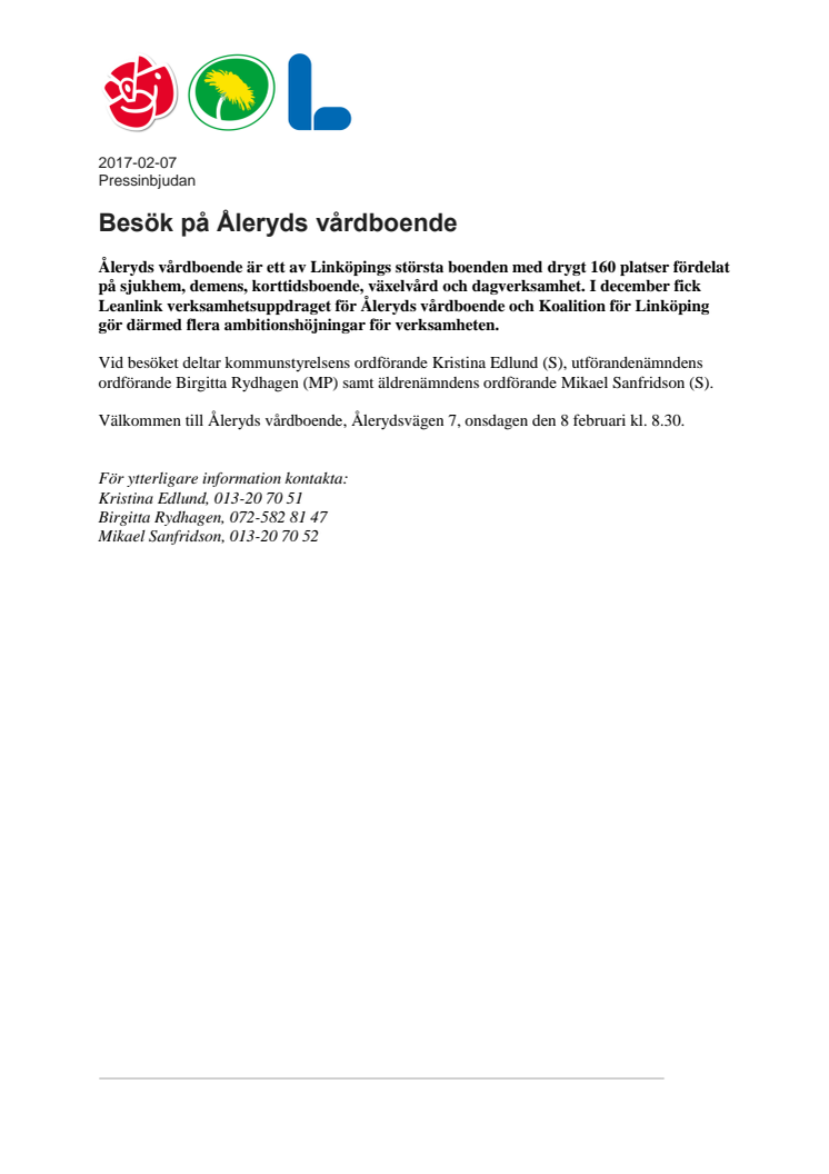 Besök på Åleryds vårdboende