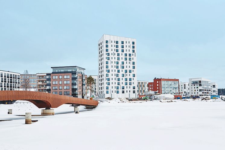 Joensuu Lighthouse, opiskelija-asunnot rakennusvaiheessa, maisemakuva