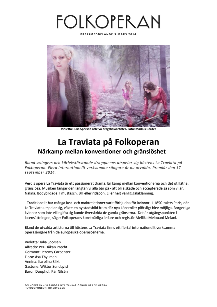 La Traviata på Folkoperan - närkamp mellan konventioner och gränslöshet