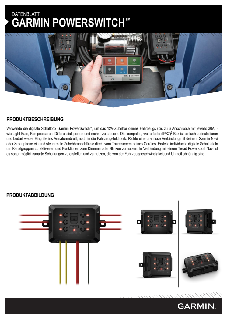 Datenblatt Garmin PowerSwitch