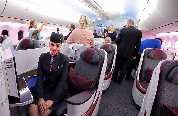 Purser ombord Qatar Airways