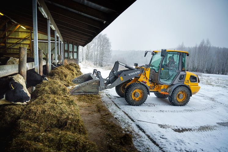 Volvo L25 Electric på Norrmalms Lantbruk