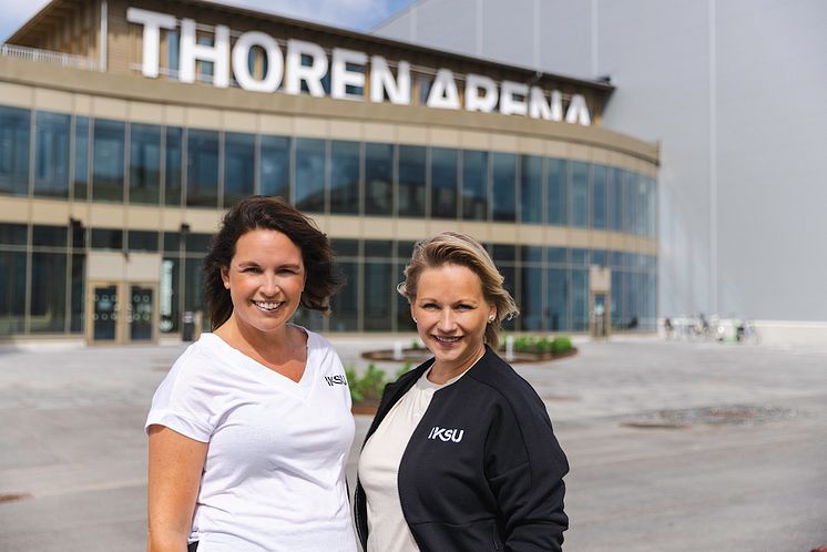 IKSU på Thoren Arena fasad I