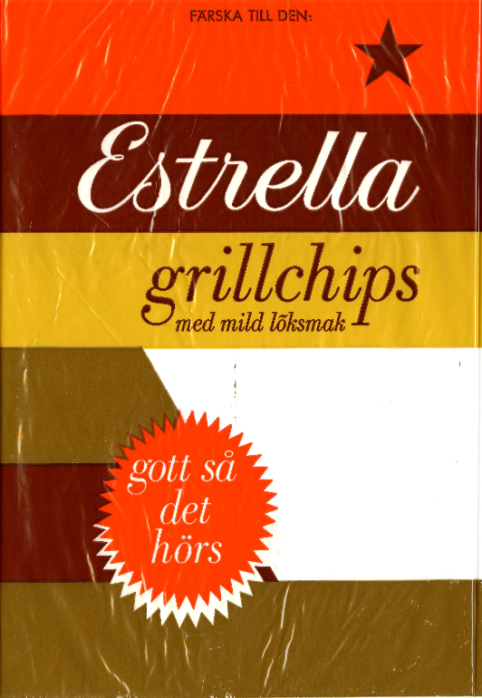 Estrella Grillchips design från lanseringsåret 1967