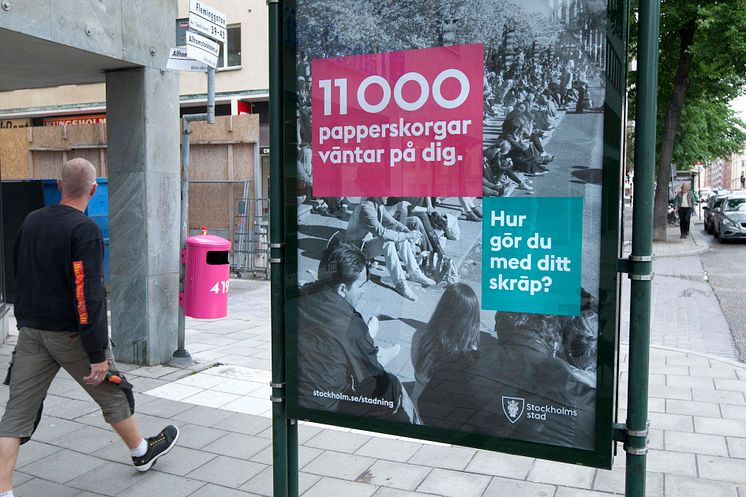 Skylt Nedskräpningskampanj