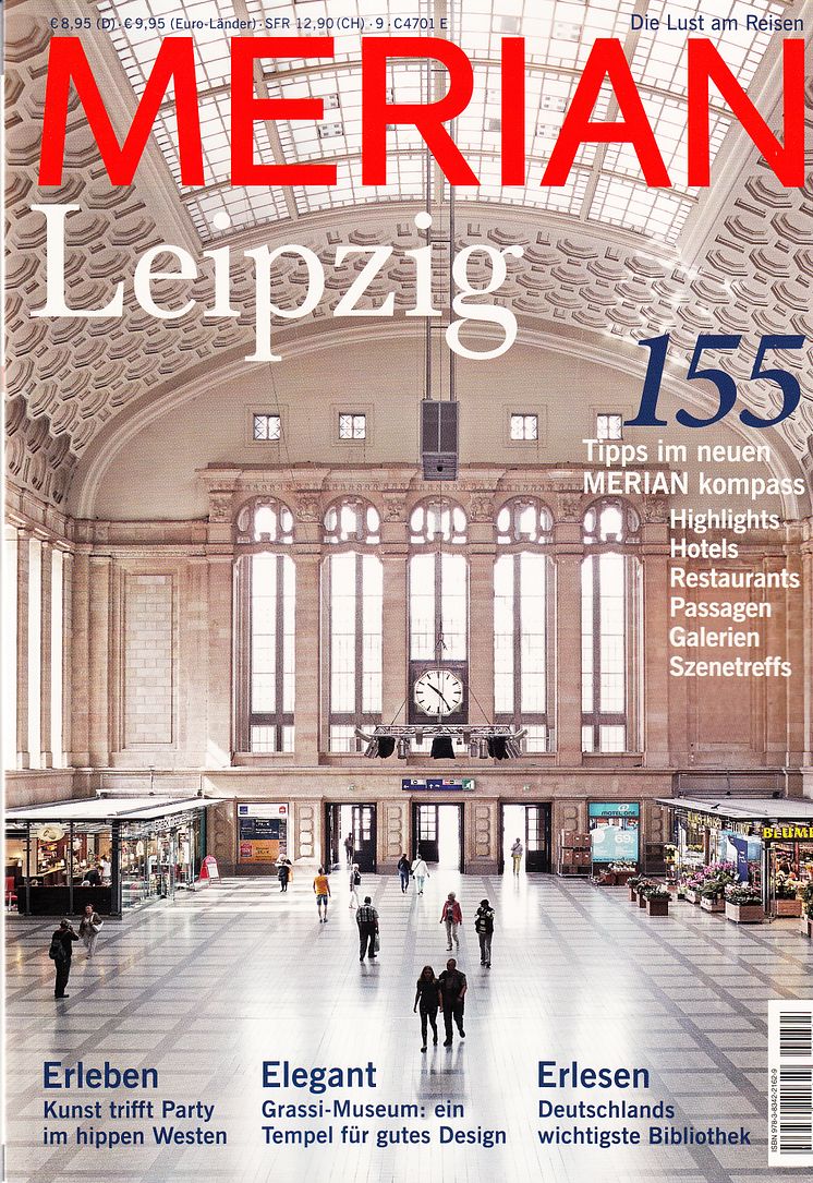 Exklusives Coverbild der Septemberausgabe des Merian Reisemagazin zu Leipzig