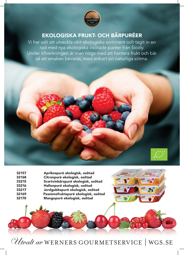 Ekologisk frukt- och bärpuréer