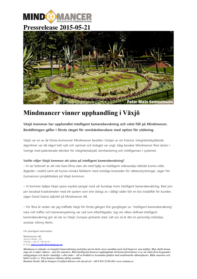 Mindmancer vinner upphandling i Växjö