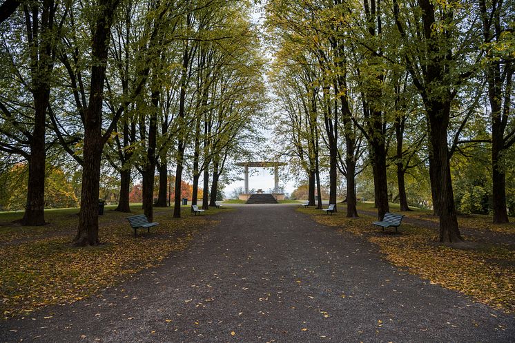 Torshovparken i Oslo. Landskapsarkitekt Eyvind Strøm.