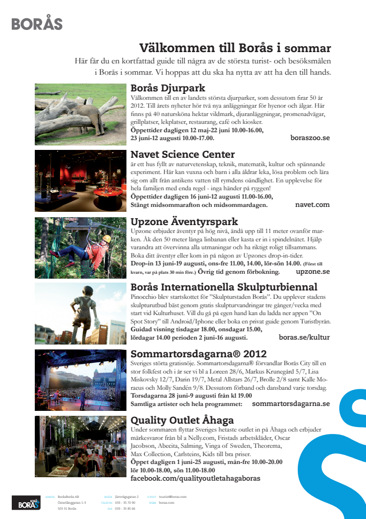 Informationsblad - SommarBorås 2012