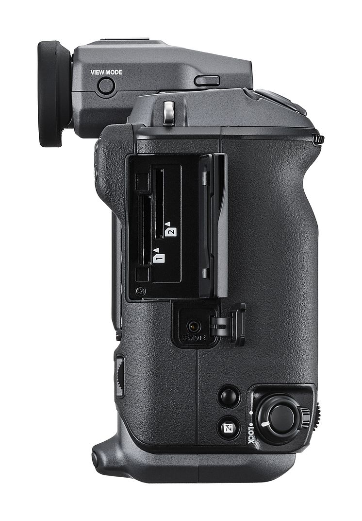 FUJIFILM GFX 100 Right side with EVF and covers open