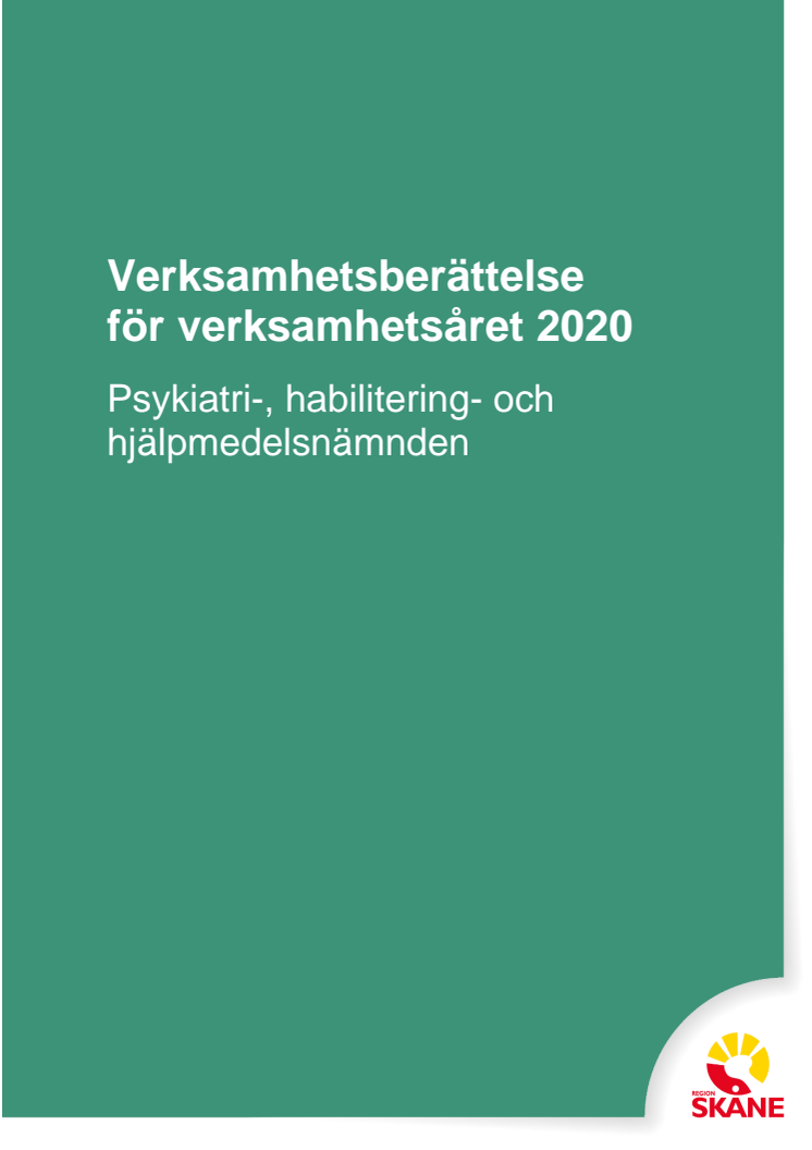 Verksamhetsberättelse för verksamhetsåret 2020, Psykiatri-, habilitering- och hjälpmedelsnämnden