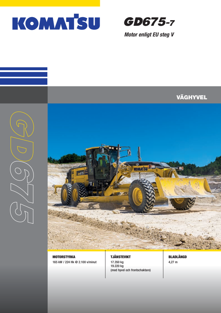 Komatsu väghyvel GD675