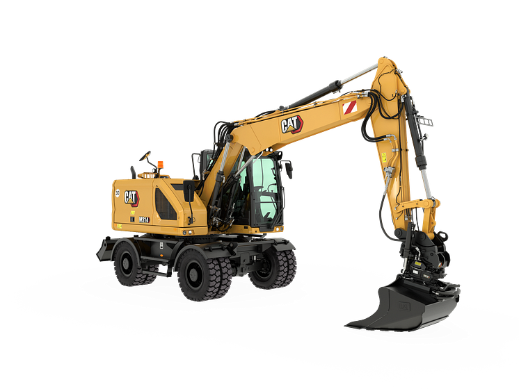 Cat M314 hjulgrävmaskin - frilagd utan skugga