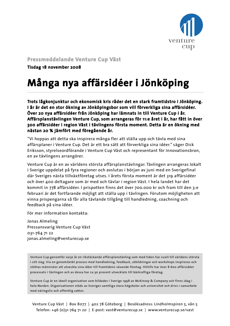 Många nya affärsidéer i Jönköping