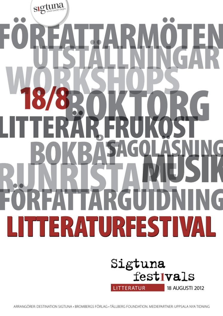 Sigtuna startar Litteraturfestival med ordet i centrum