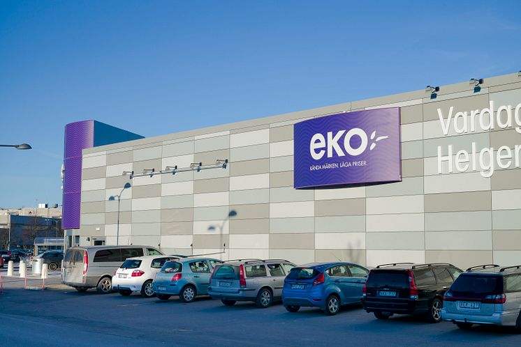 EKO-butiken i Kalmar och dess nya fasad