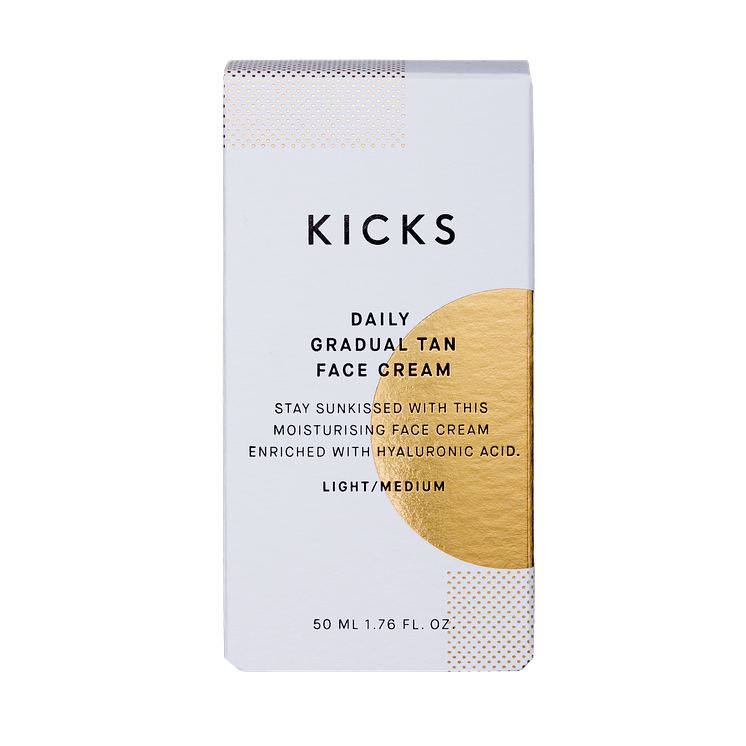 KICKS Daily Gradual Tan Face Cream LightMedium closed