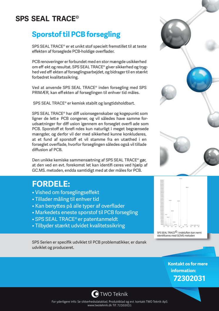 Produktblad SPS Seal Trace Sporstof til PCB forseglinger
