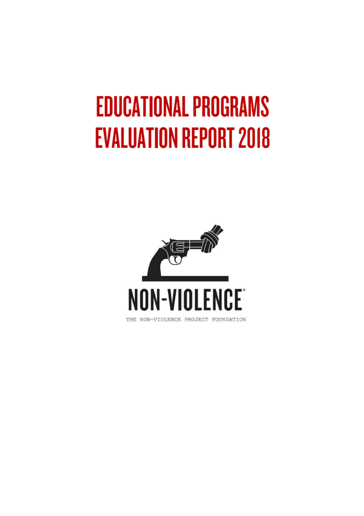 The Non Violence Project Foundation (NVPF) reduced violence  on 4 continents in 2018